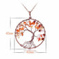 Crystal Natural Stone Tree Necklace - Oracles Bounty