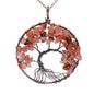 Crystal Natural Stone Tree Necklace - Oracles Bounty