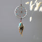 Dreamy Handcrafted Dream Catcher with Turquoise and Feathers - Oracles Bounty