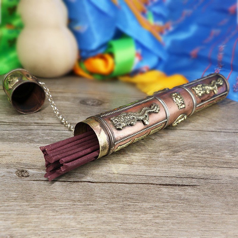 Handmade Metal Incense Tube - Oracles Bounty