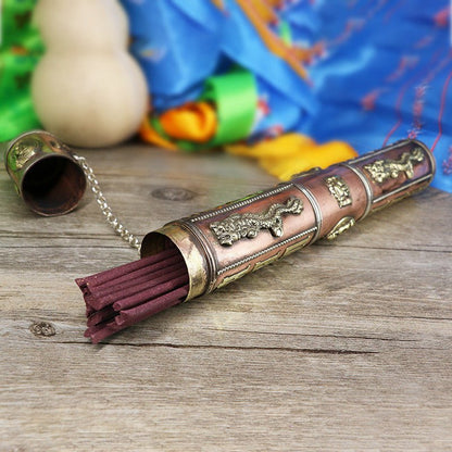 Handmade Metal Incense Tube - Oracles Bounty