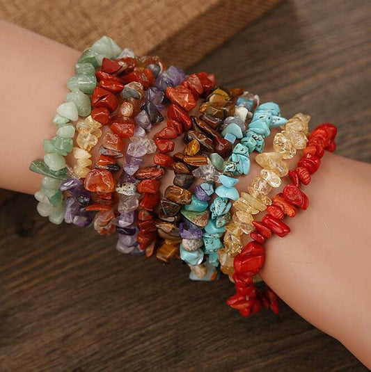 Irregular Crushed Natural Stone Bead Bracelet - Oracles Bounty