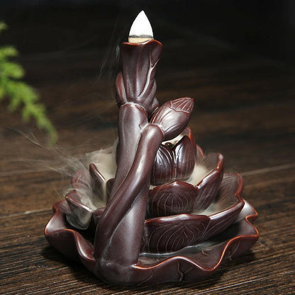 Lotus Blossom Backflow Incense Holder - Oracles Bounty