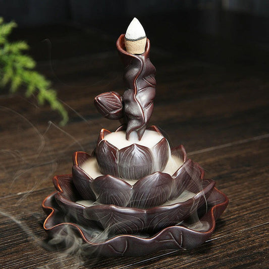 Lotus Blossom Backflow Incense Holder - Oracles Bounty