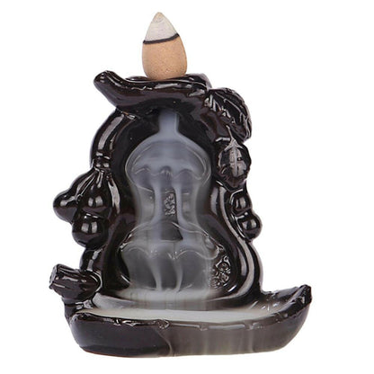 Mystical Black Backflow Incense Burner - Oracles Bounty