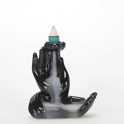 Mystical Black Backflow Incense Burner - Oracles Bounty