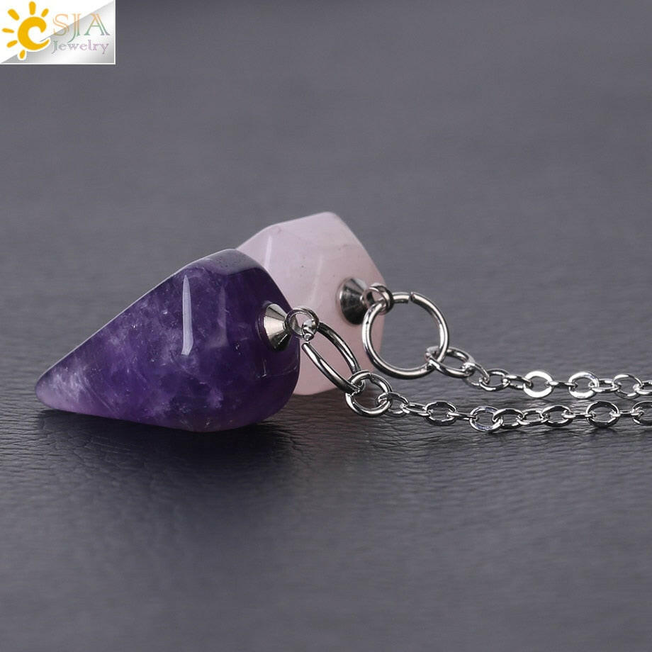 Mystical Energy Natural Stone Divination Pendulums - Oracles Bounty