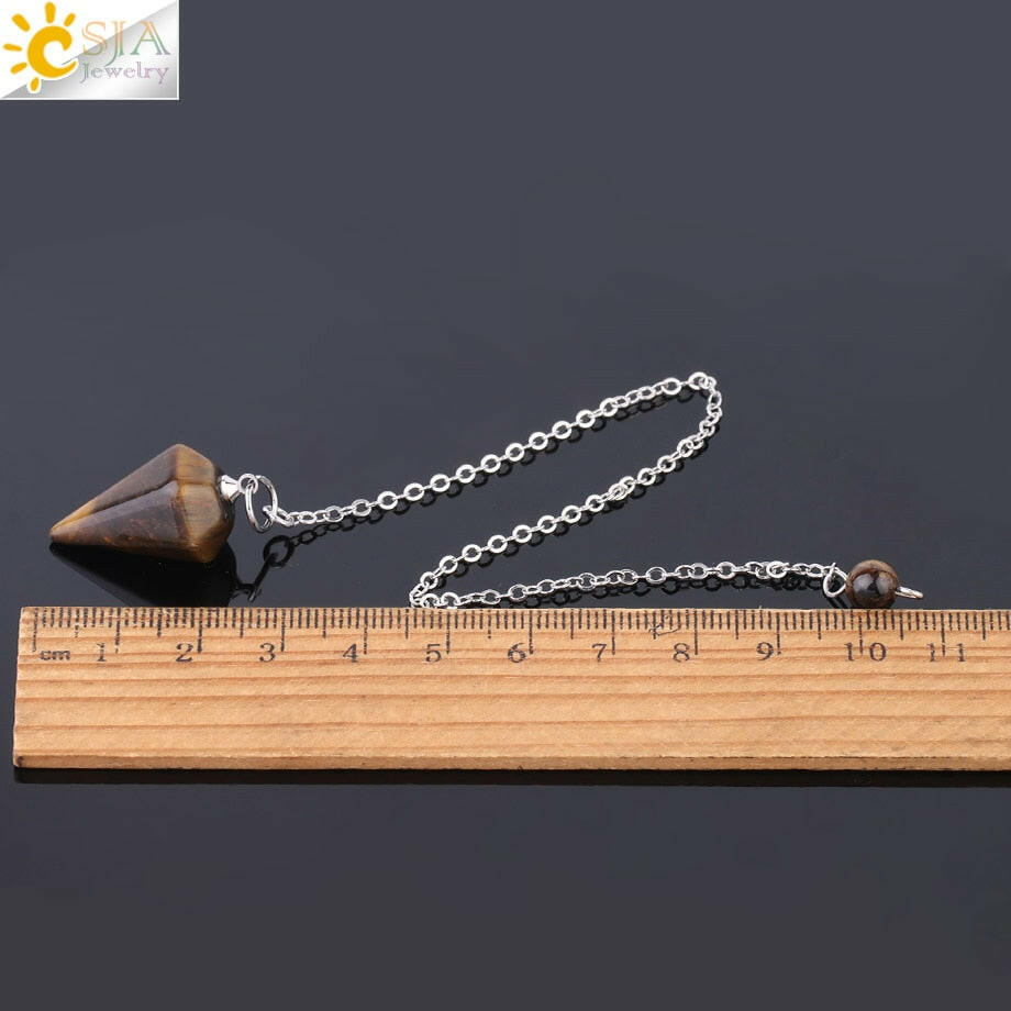 Mystical Energy Natural Stone Divination Pendulums - Oracles Bounty