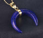 Semi - Precious Stones Half Moon Pendant Necklace - Oracles Bounty