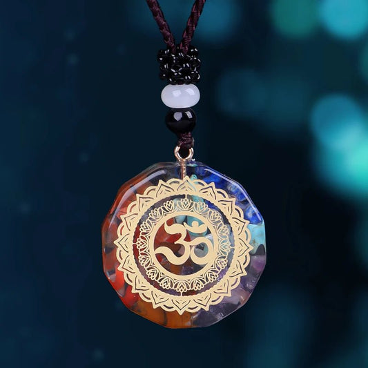 Seven Chakra Balancing Organite Pendant Necklace - Oracles Bounty