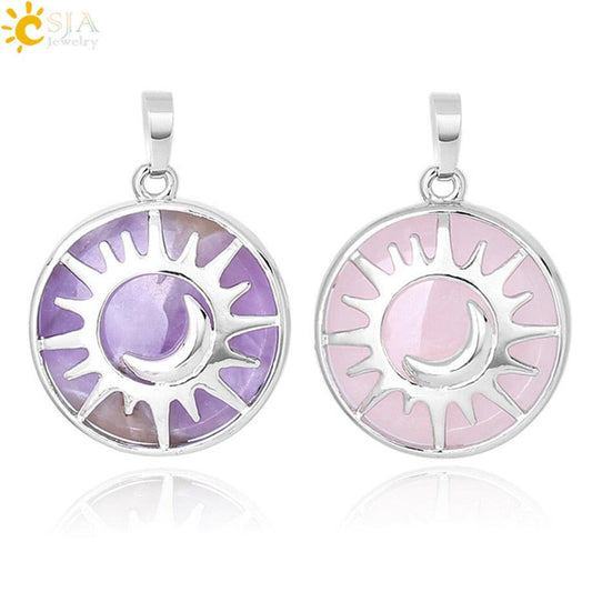 Sun & Moon Natural Healing Pendant - Oracles Bounty