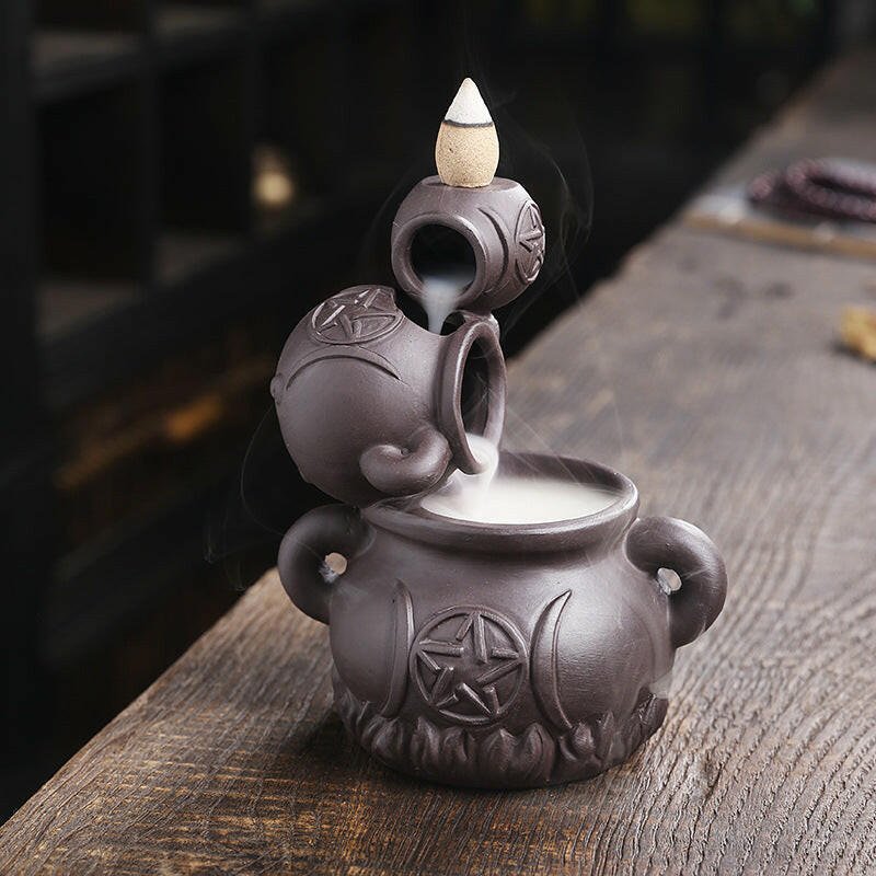 Three Cauldron Backflow Incense Burner - Oracles Bounty