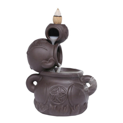 Three Cauldron Backflow Incense Burner - Oracles Bounty