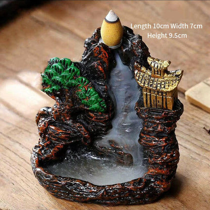 Tranquil Cascading Incense Fountain - Oracles Bounty