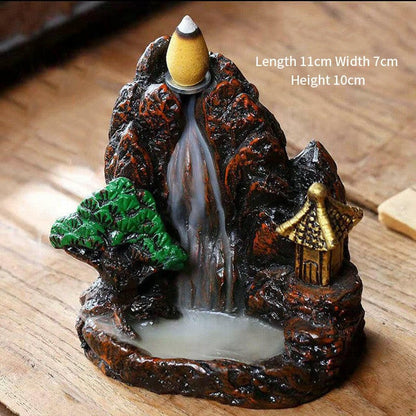 Tranquil Cascading Incense Fountain - Oracles Bounty