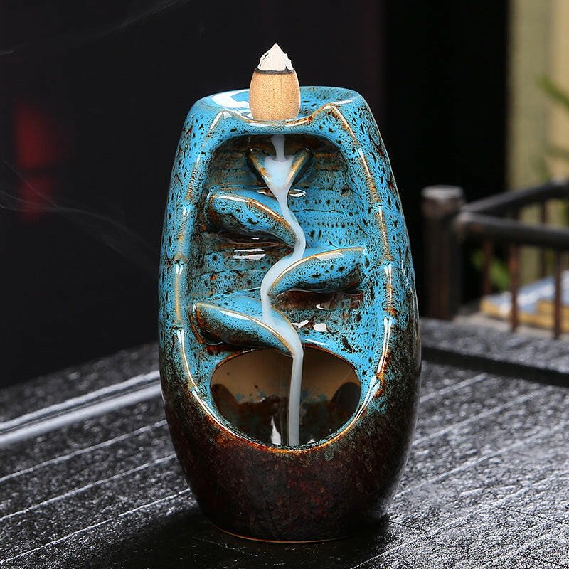 Vibrant Ceramic Backflow Incense Cascades - Oracles Bounty